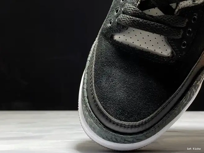 1st Kicks Jordan 3 Air CK4348-007 Black Grey Tinker Cement 0623